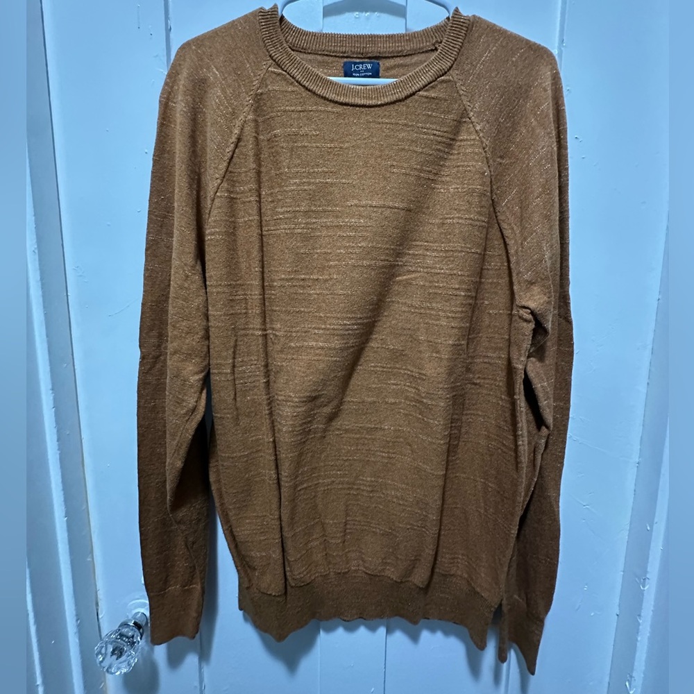 J Crew Tan Cotton Sweater Medium